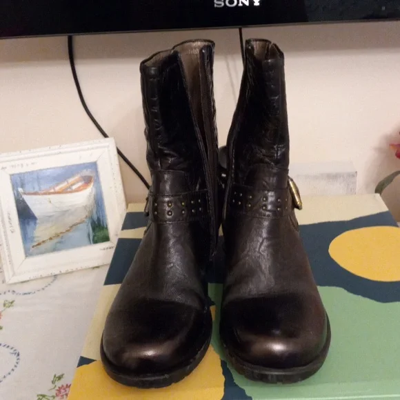 EARTH BRONZE LEATHER BOOTS - Picture 5 of 6